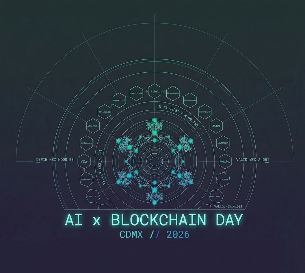 Logo de referencia AI x Blockchain Day